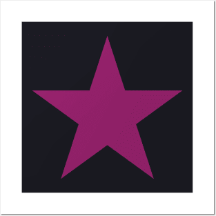 Aubergine star Posters and Art